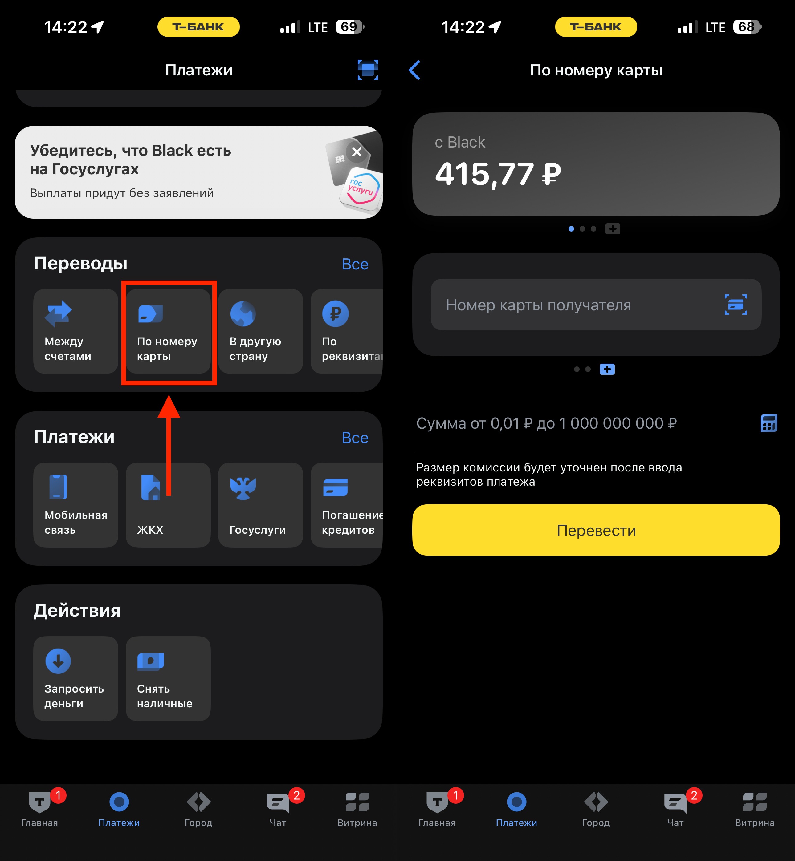 Перевод по номеру карты. Переводы по номеру телефона чаще всего облагаются комиссией. Фото.