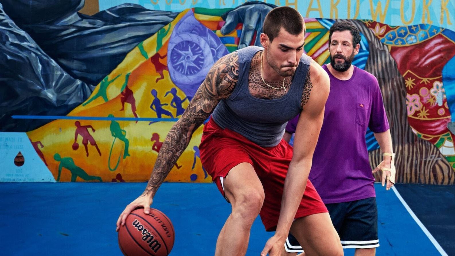 Прорваться в НБА — драма с Адамом Сэндлером. Драму о баскетболе заказывали? Фото: youtube.com. Фото.