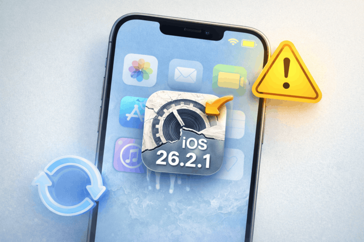 Что не так с iOS 26.2.1? Новую прошивку iOS 26.2.1 пока ставить не рекомендуем. Фото.