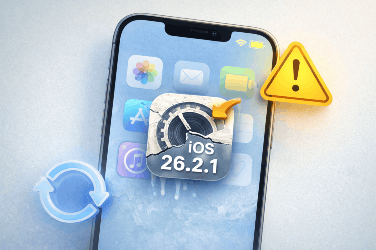 Что не так с iOS 26.2.1? Новую прошивку iOS 26.2.1 пока ставить не рекомендуем. Фото.