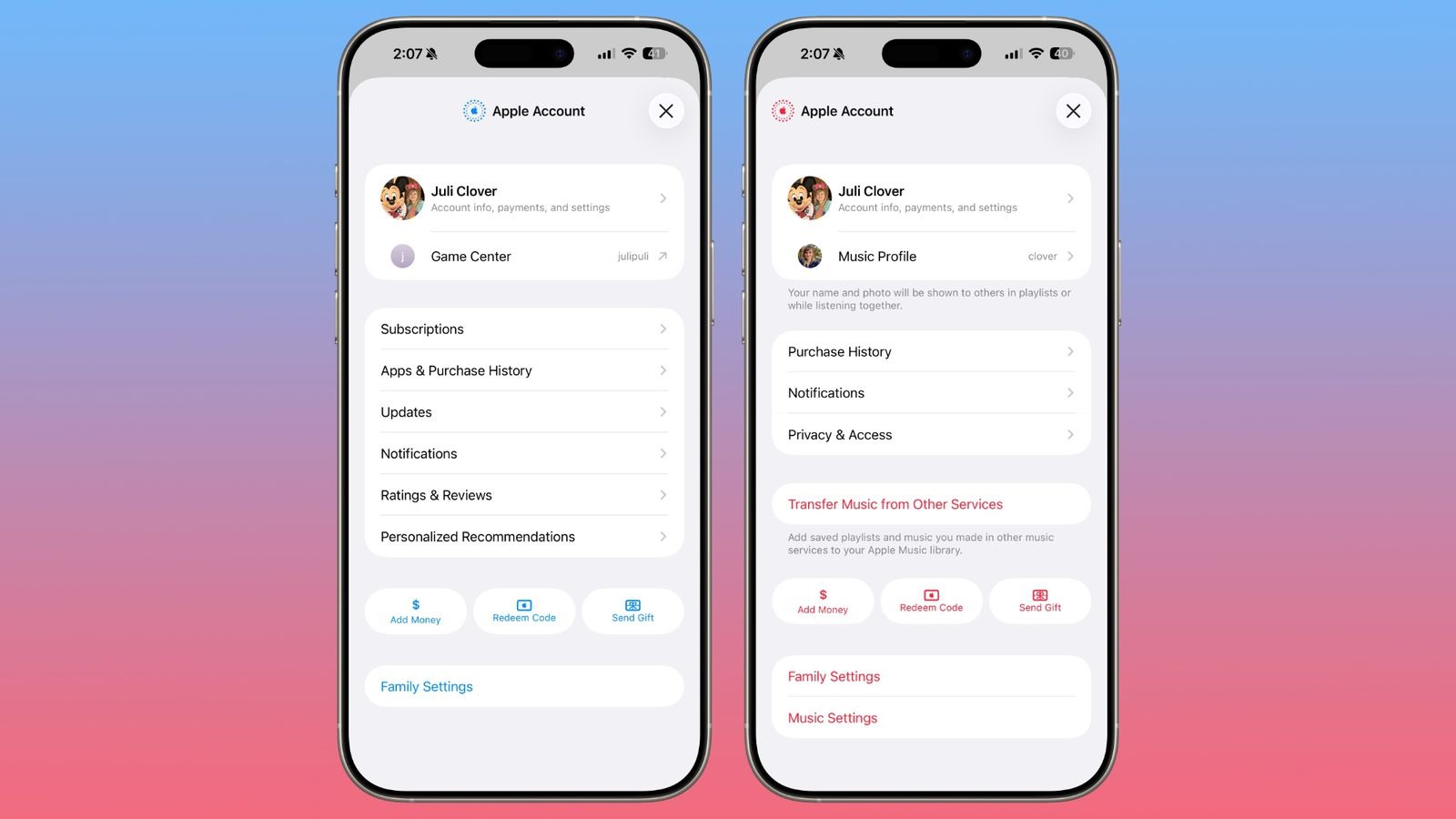 Собрали все новые функции, которые появились в первой бета-версии iOS 26.4. Работа с аккаунтом Apple станет проще и удобнее. Изображение: macrumors.com. Фото.