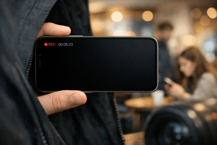 Как на Айфоне снимать видео с выключенным экраном. Фото.