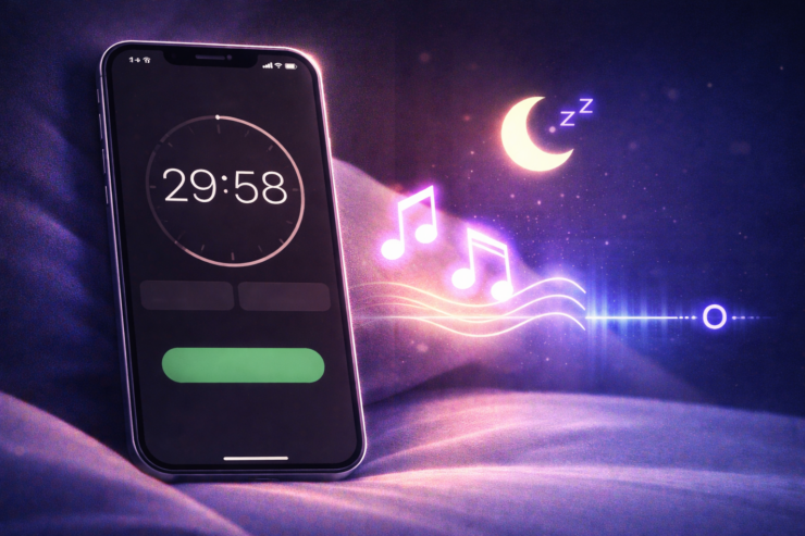 Как останавливать музыку, видео и другие воспроизведения на iPhone по таймеру. Как засыпать с айфоном правильно? Фото.