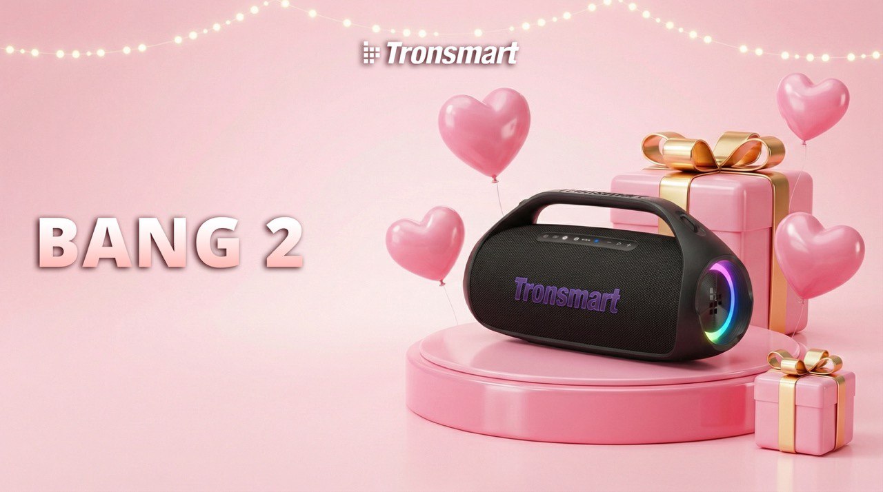 Tronsmart Bang 2 — мощная беспроводная колонка. Сразу чувствуется, что играет устройство мощно. Фото.