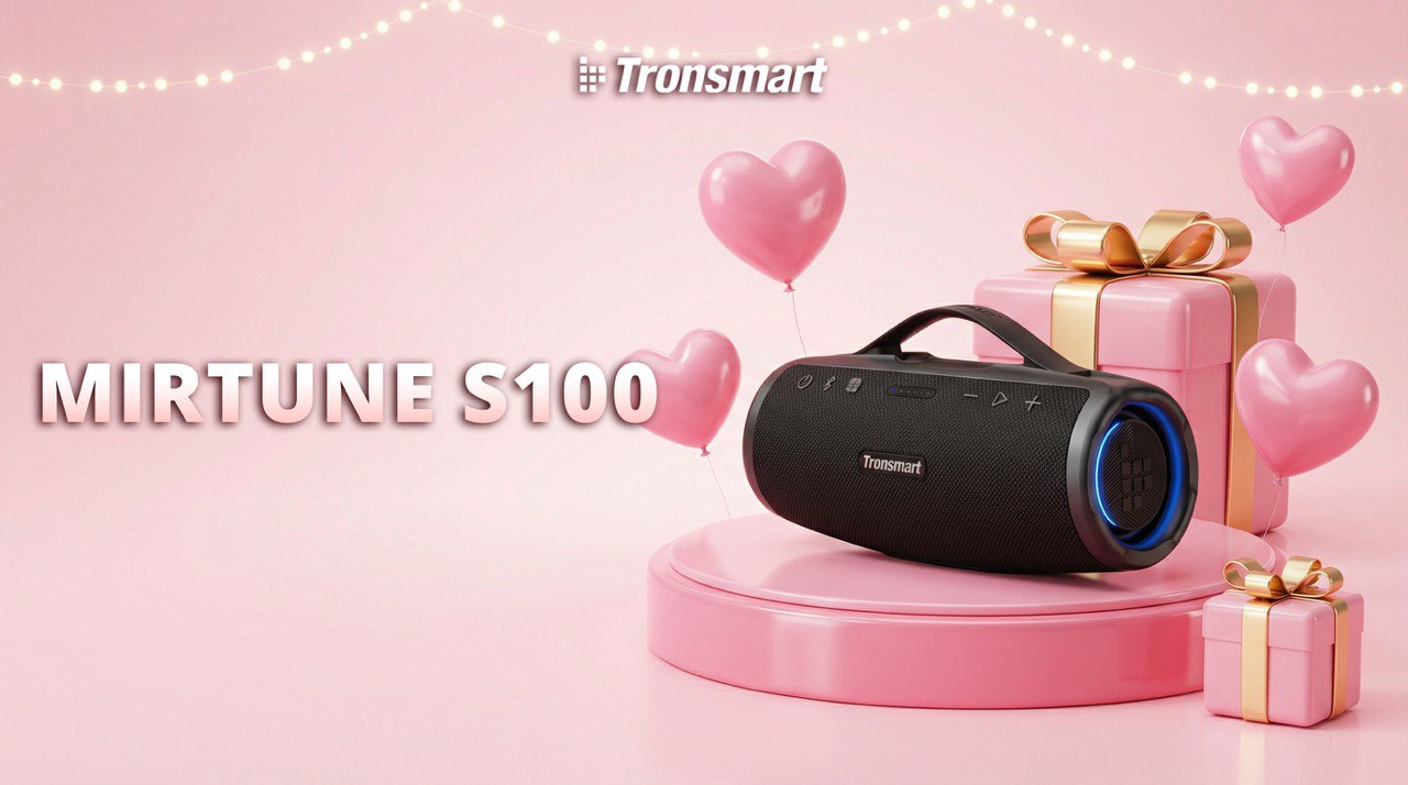 Tronsmart Mirtune S100 — беспроводная блютуз колонка. Внешне похожа на Bang 2, но чуть менее мощная. Фото.