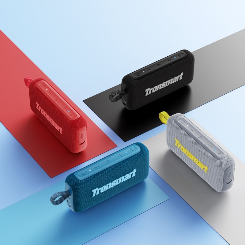 Tronsmart Trip 2 — беспроводная музыкальная колонка. На выбор есть несколько разных цветов. Изображение: tronsmart.ru. Фото.