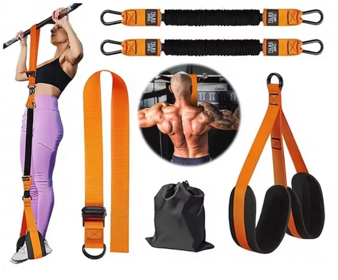 Петли TRX — тренажер для дома. TRX-петли надежны и долговечны, с ними можно выполнять упражнения на любые группы мышц. Фото.