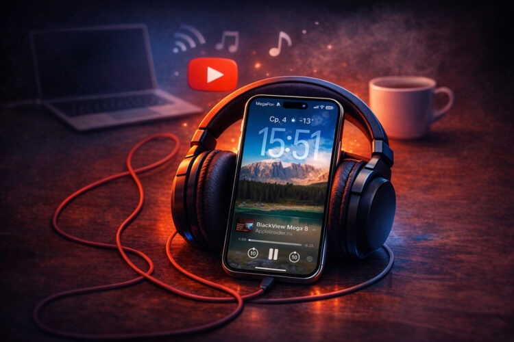 Как слушать YouTube с выключенным экраном без подписки Premium. Фото.