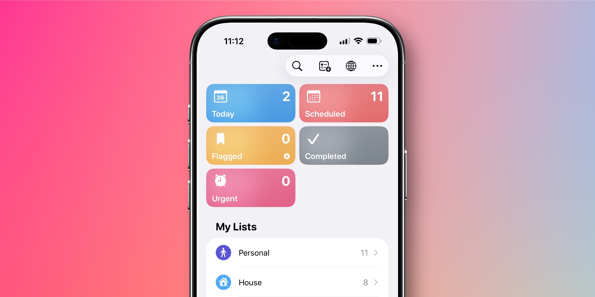 Напоминания на iPhone в iOS 26.4 — что нового и как работают срочные задачи. В Напоминаниях появился новый список. Изображение: 9to5mac.com. Фото.