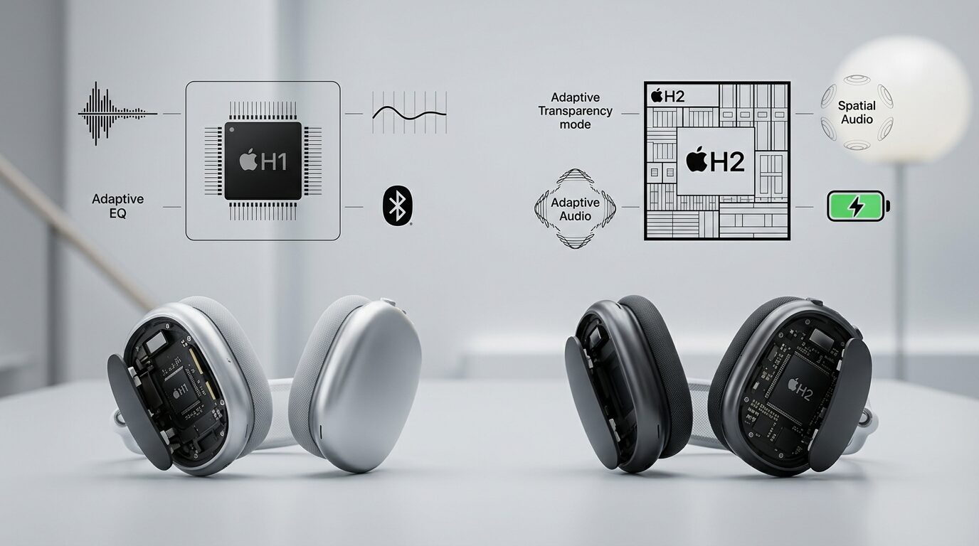 Сравнение AirPods Max первого и второго поколения — чипы H1 и H2, ключевые отличия функциональности