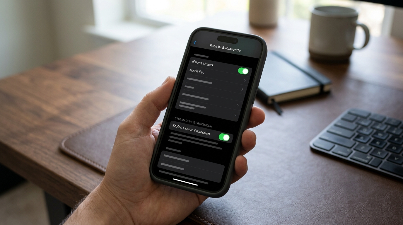Настройки Stolen Device Protection в iOS 26.4