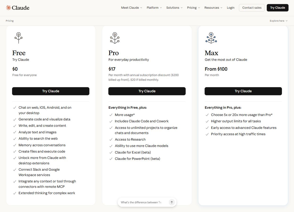 Что даёт платная подписка Claude Pro. У Claude есть несколько тарифов, каждый из них по-своему полезен. Но обычного Pro — более чем достаточно. Фото.
