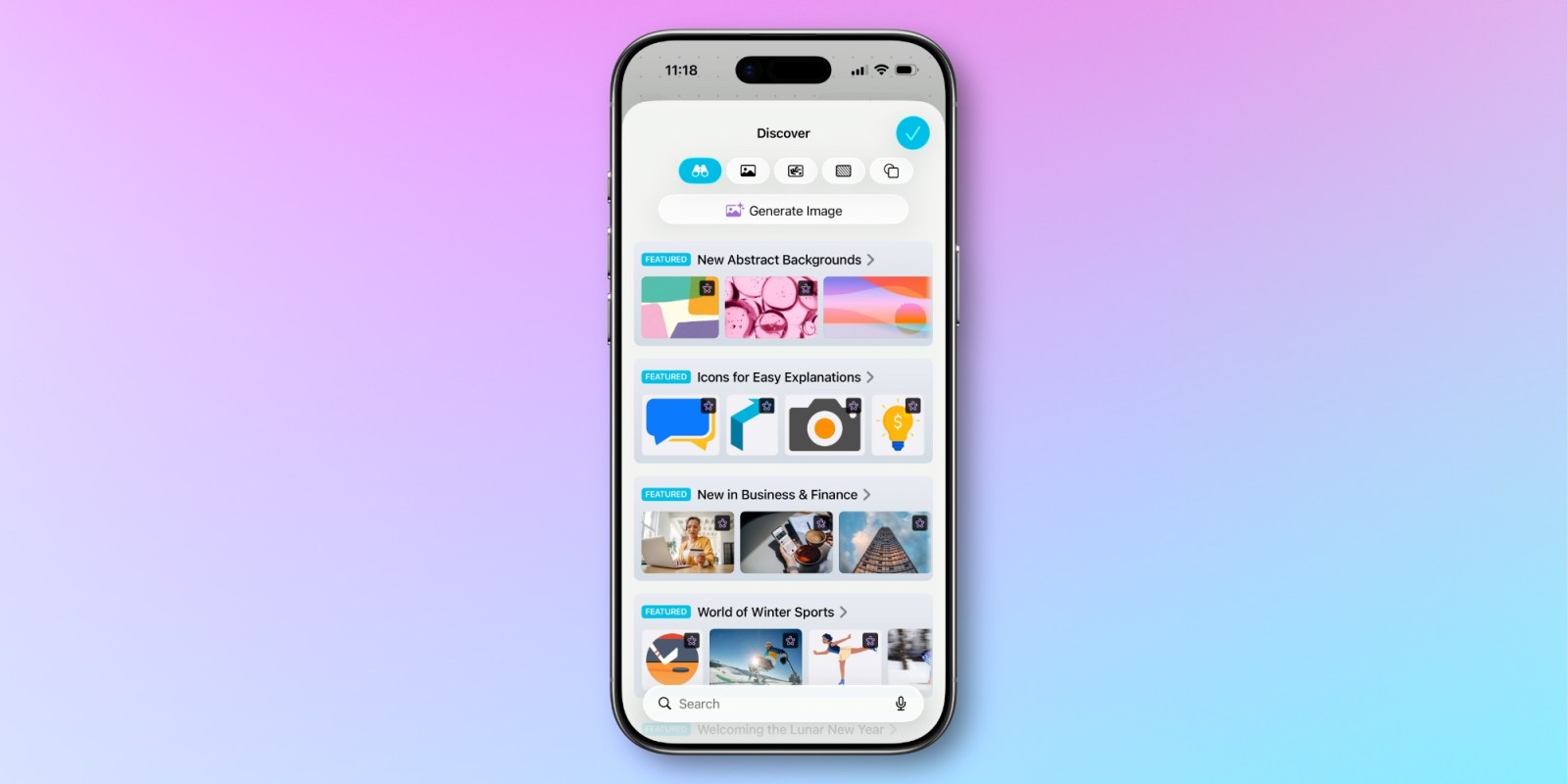 ИИ-картинки в Freeform на iPhone — новая функция iOS 26.4. ИИ-генератор картинок, естественно, только для платных подписчиков. Изображение: Изображение: 9to5mac.com. Фото.