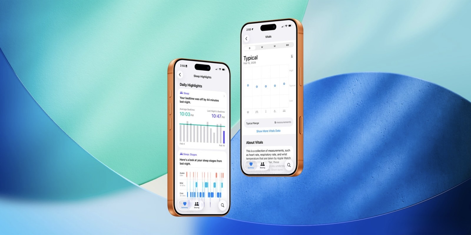 Приложение Здоровье в iOS 26.4 — график сна и уровень кислорода в крови. Уровень кислорода в крови вернулся. Правда, те, у кого были Apple Watch не для США, не заметят потери. Изображение: 9to5mac.com. Фото.