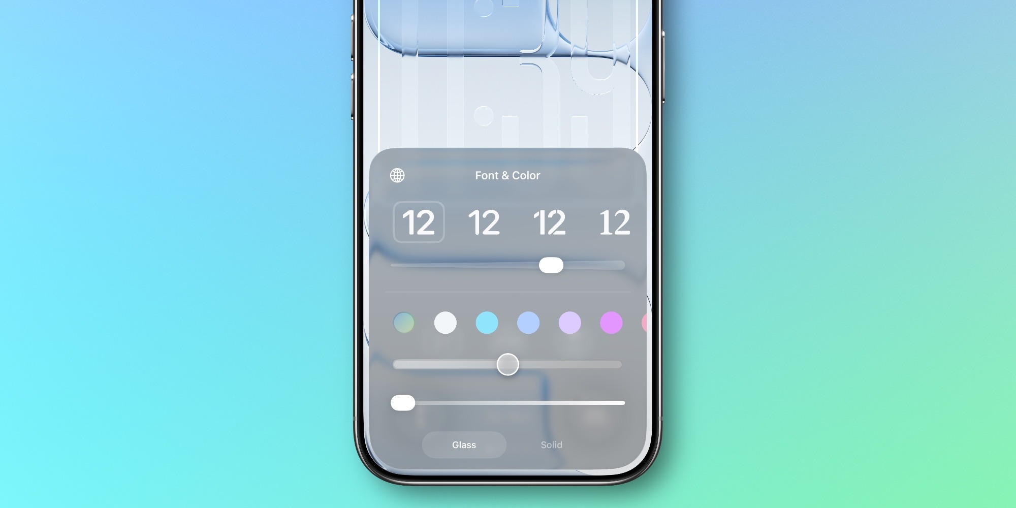 Что нового будет в Liquid Glass в iOS 27. Появится слайдер, как на экране блокировки, для гибкой настройки Liquid Glass. Изображение: 9to5mac.com. Фото.