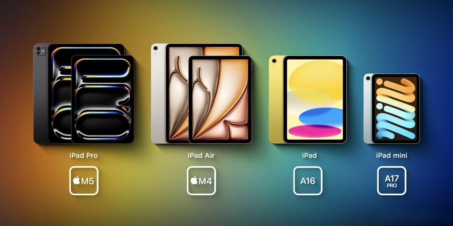 Вся линейка iPad теперь выглядит так. Изображение: 9to5mac.com. Фото.