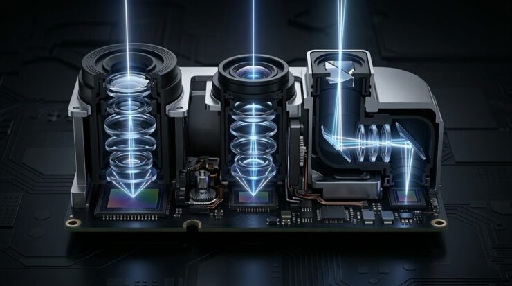 Зачем айфону три камеры. Три камеры и загадочная чёрная точка рядом — это LiDAR-сканер, который строит карту глубины с помощью лазерных импульсов.. Фото.