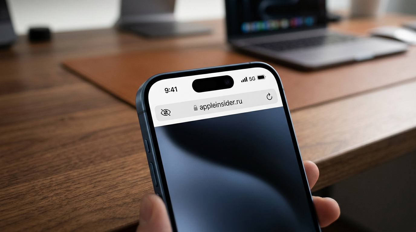 Иконка перечёркнутого глаза в адресной строке Safari сигнализирует о скрытых элементах