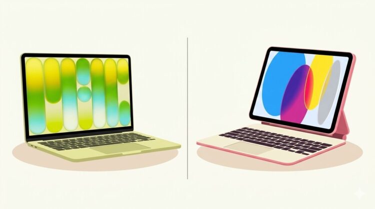 Что лучше купить: MacBook Neo или iPad с клавиатурой. Фото.