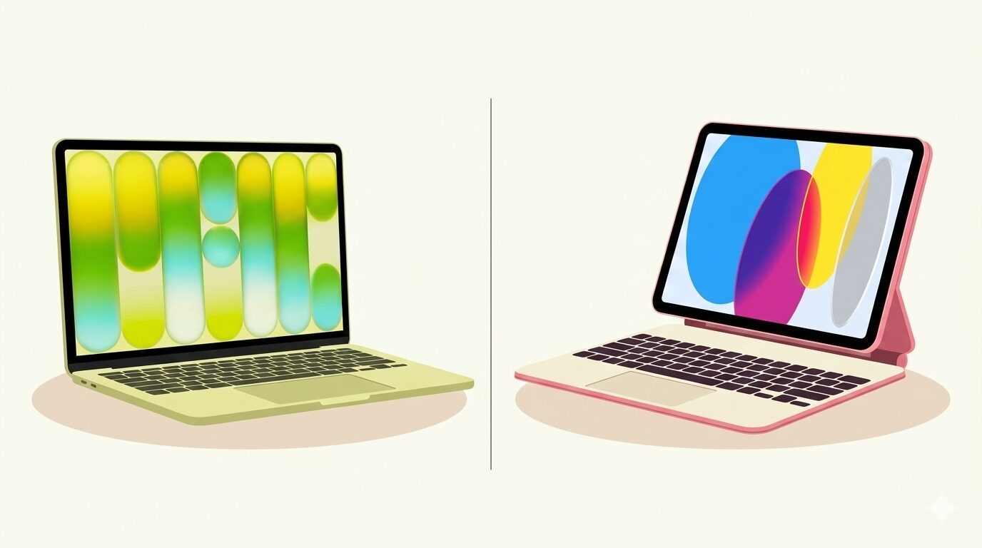 Что лучше купить: MacBook Neo или iPad с клавиатурой. Фото.