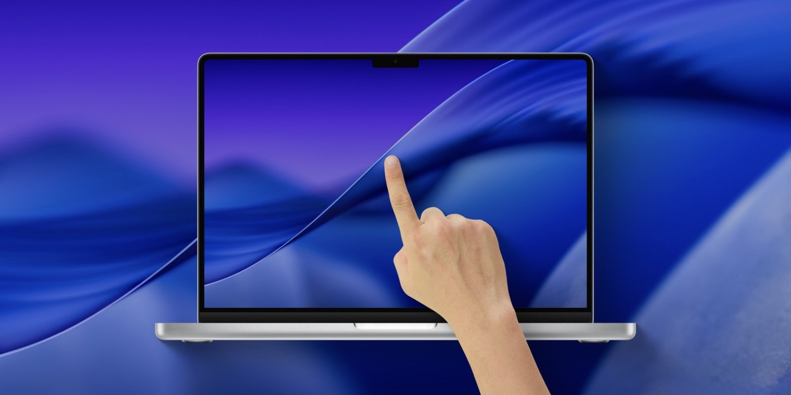 Зачем MacBook Pro сенсорный экран. Теперь в экран Макбука можно будет тыкать пальцами. Изображение: 9to5mac.com. Фото.