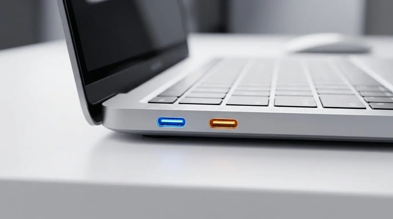 MacBook Neo: какой USB-C порт использовать для максимальной скорости. Фото.