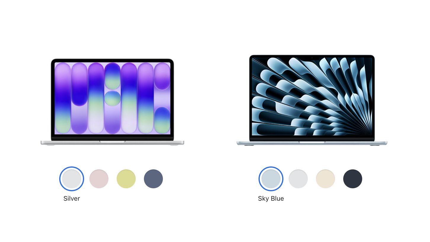 Экран MacBook Neo vs MacBook Air: чем отличаются дисплеи. Даже на промо-картинках Apple видно, что рамки у Neo куда больше. Экран MacBook Neo vs MacBook Air: чем отличаются дисплеи. Даже на промо-картинках Apple видно, что рамки у Neo куда больше. Фото.