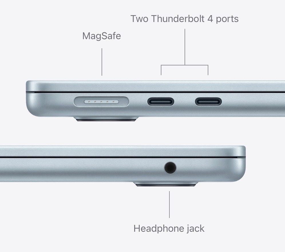 Порты MacBook Neo и MacBook Air: USB-C, Thunderbolt и Wi-Fi. У Air всё куда интереснее. Порты MacBook Neo и MacBook Air: USB-C, Thunderbolt и Wi-Fi. У Air всё куда интереснее. Фото.