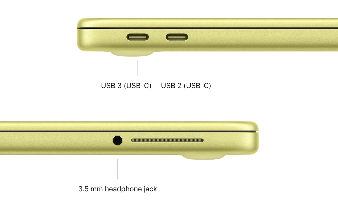 Порты MacBook Neo и MacBook Air: USB-C, Thunderbolt и Wi-Fi. Вот такой набор портов в Neo. Не надейтесь, там не слот для карты памяти, а динамик. Порты MacBook Neo и MacBook Air: USB-C, Thunderbolt и Wi-Fi. Вот такой набор портов в Neo. Не надейтесь, там не слот для карты памяти, а динамик. Фото.