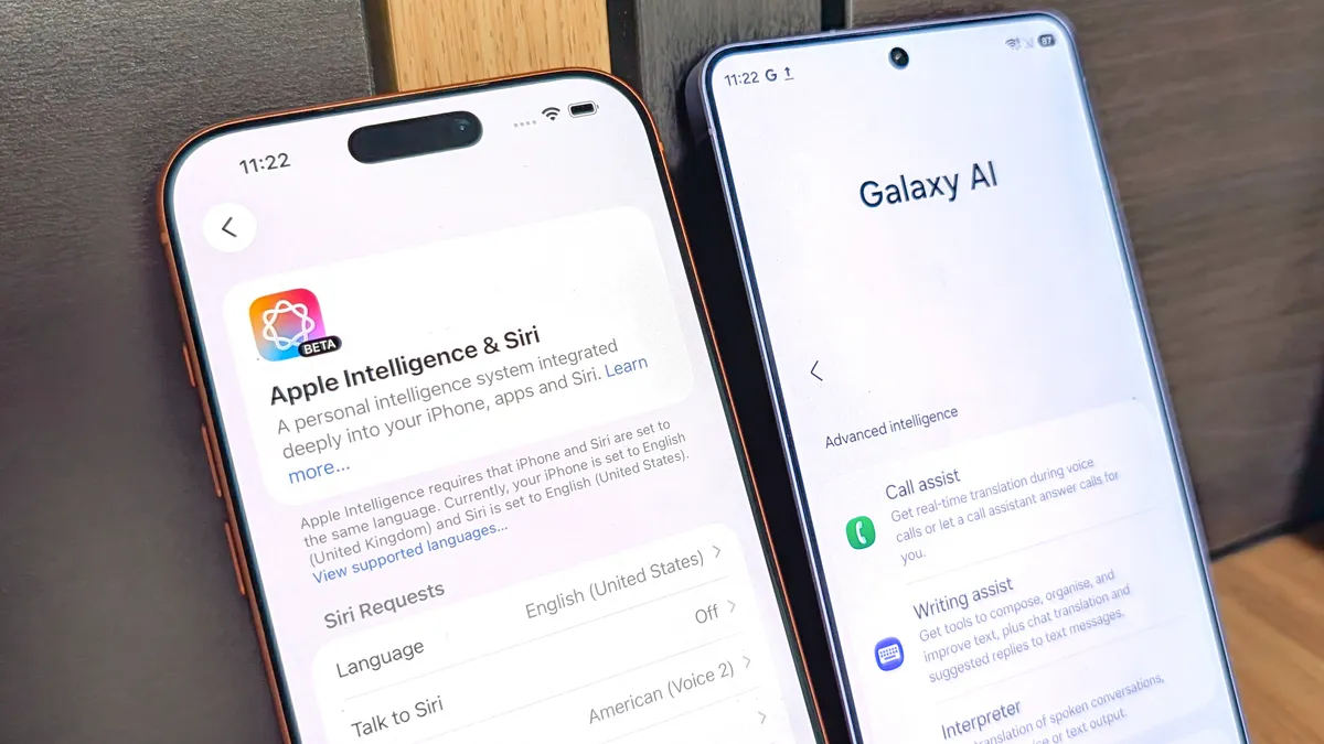 ИИ-функции и ПО: что умеют iOS 26 и One UI 8.5 на iPhone 17 Pro Max и S26 Ultra. Apple Intelligence по всем параметрам уступает ИИ от Samsung. Изображение: tomsguide.com. Фото.