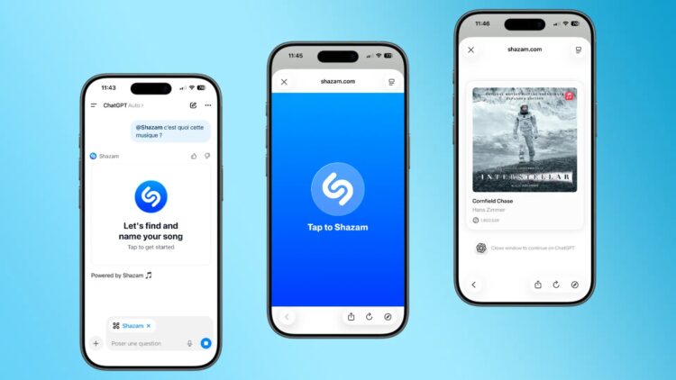 Как включить Shazam и распознавать песни через нейросеть ChatGPT. Фото.
