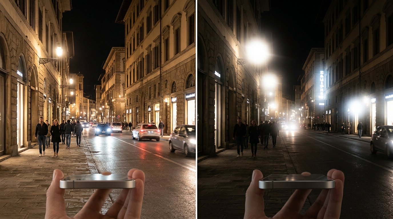 Ночная съёмка: iPhone 17 Pro Max лучше вытягивает тени и контролирует засветы