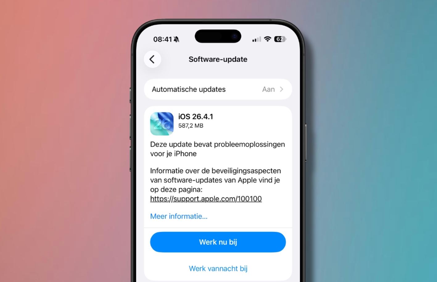 Что нового в iOS 26.4.1. От новой iOS не приходится ждать новых функций. Фото.