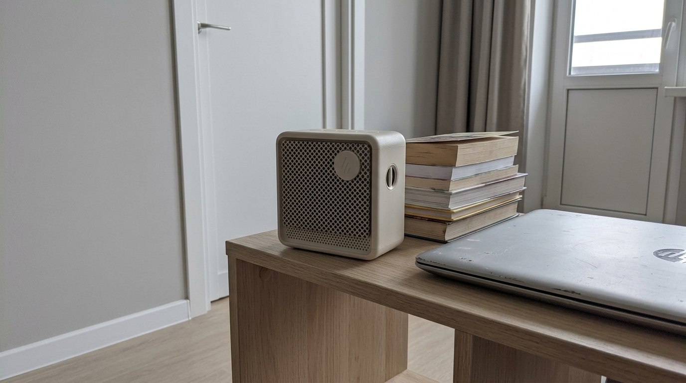 Стильная колонка в ретро-дизайне. Дизайн у колонки прикольный. Фото.