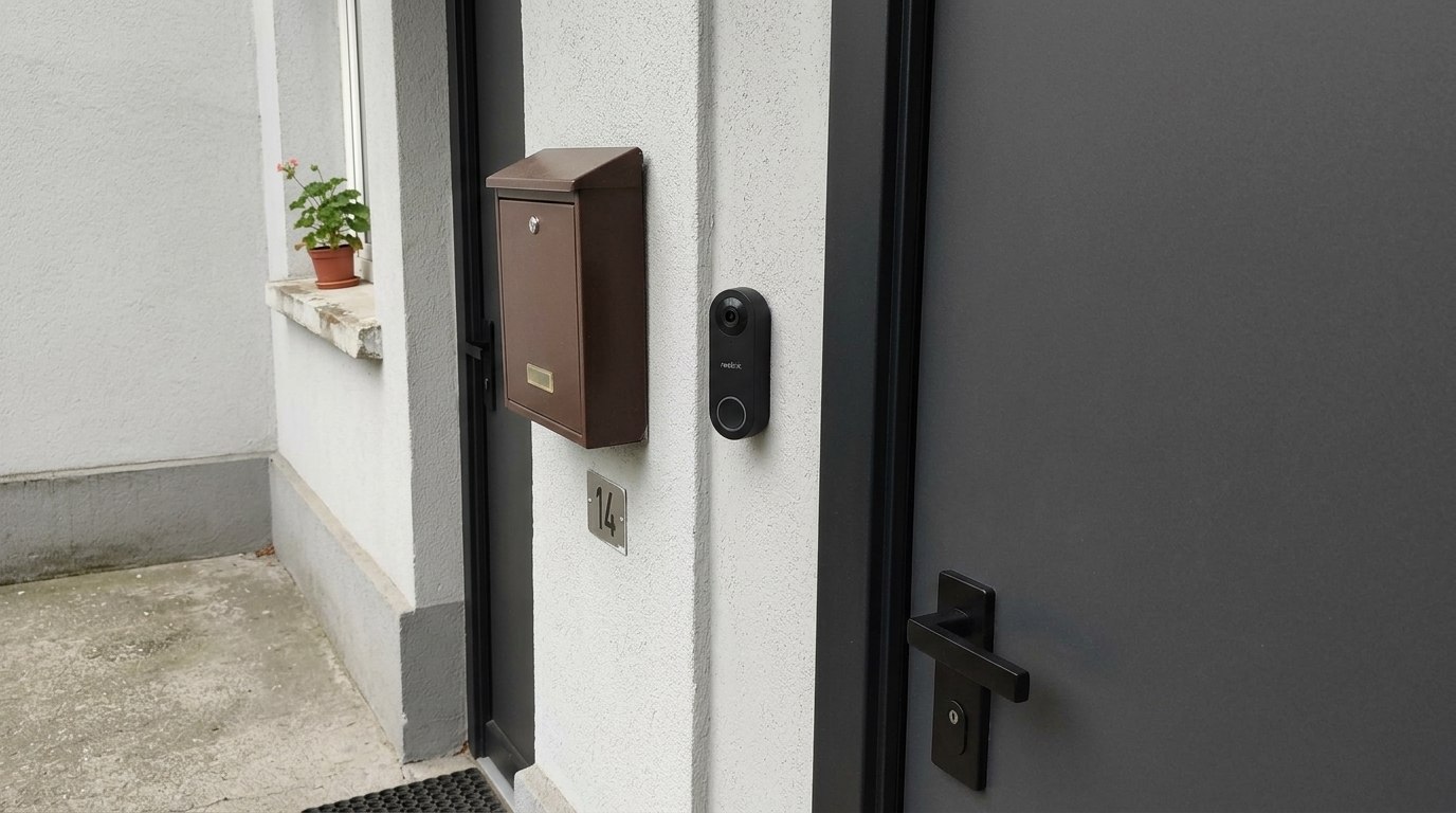 Видеодомофон для умного дома. Этот видеодомофон можно вывести на смартфон. Фото.