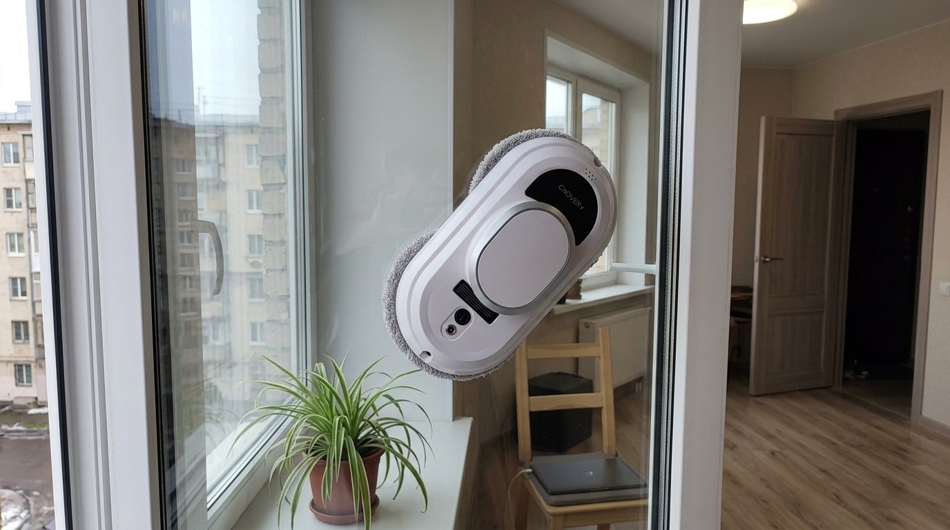 Робот для мытья окон со скидкой. Этот робот отлично вам поможет с окнами. Фото.