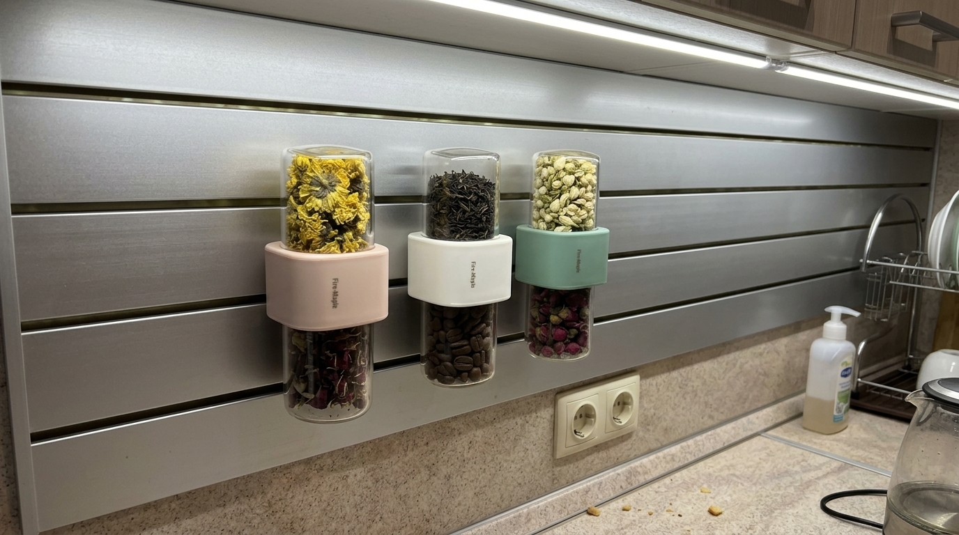 Герметичный контейнер для чая — навёл порядок на кухонной полке. Простая вещь, но почему-то именно её вечно не хватает.. Фото.