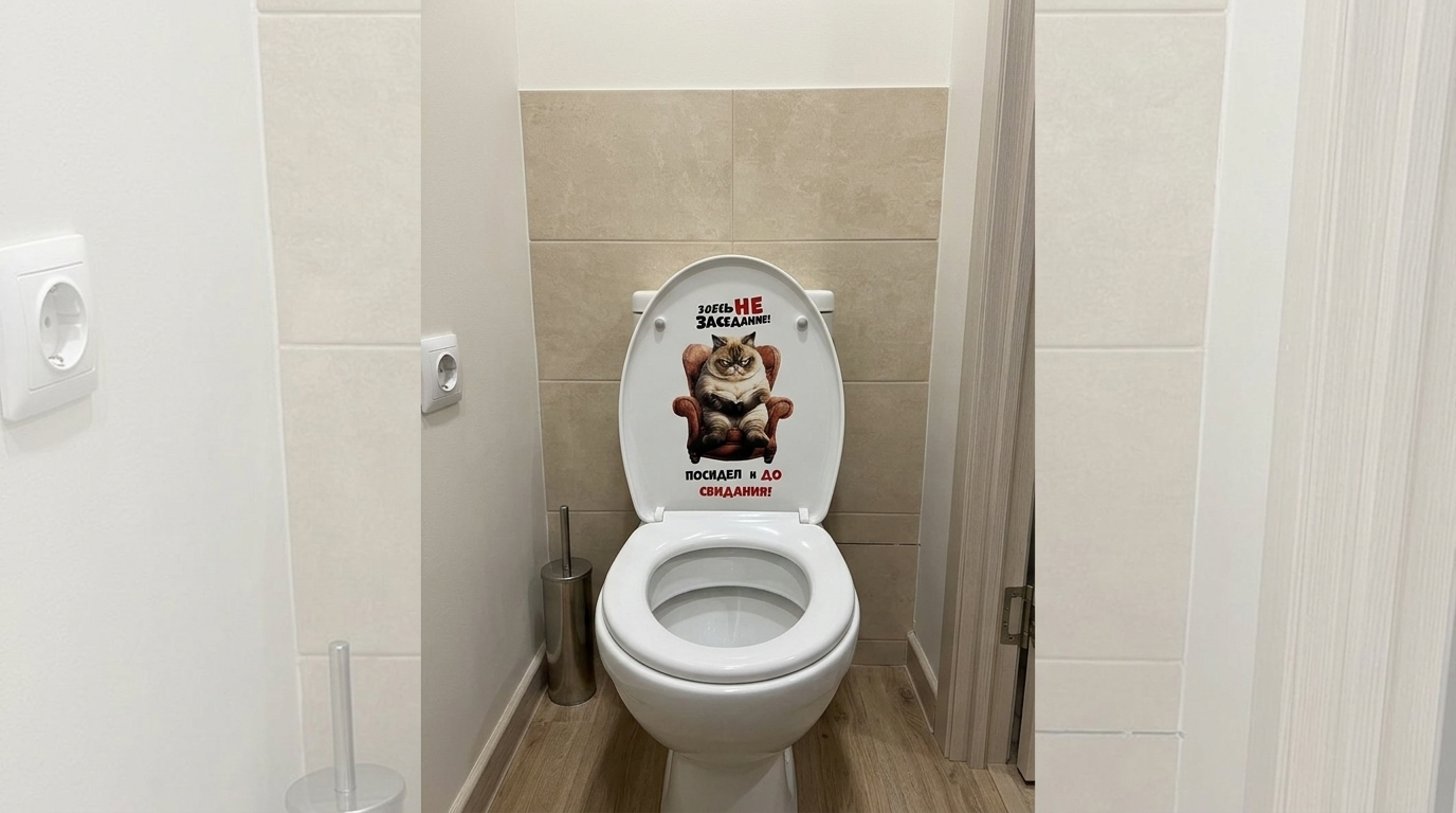 Наклейка-мотиватор с котом — повесил в офисе, все смеются. Недовольный кот в кресле — лучший тайм-менеджер из всех, что я пробовал.. Фото.