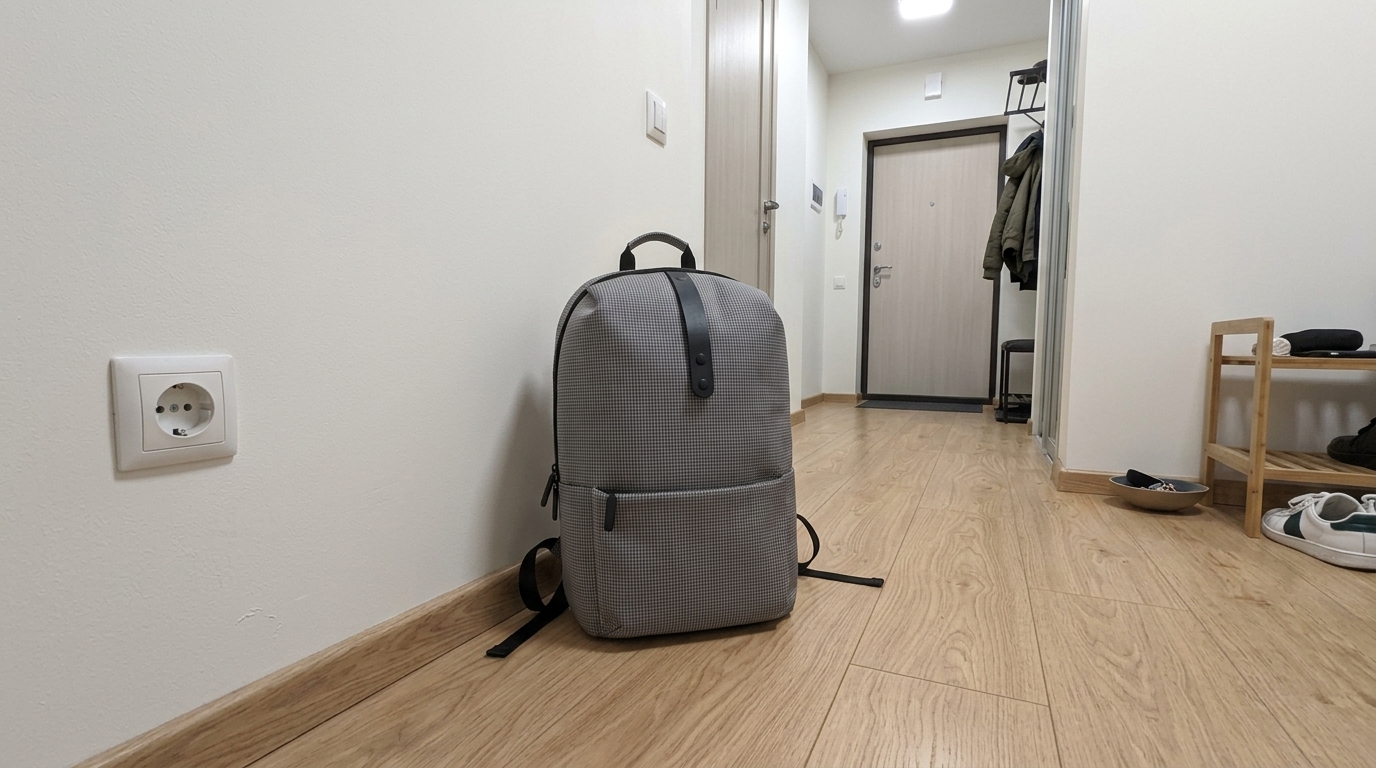 Рюкзак Xiaomi — ношу в нем Макбук. 17 литров, а весит будто пустой пакет из магазина. Фото.