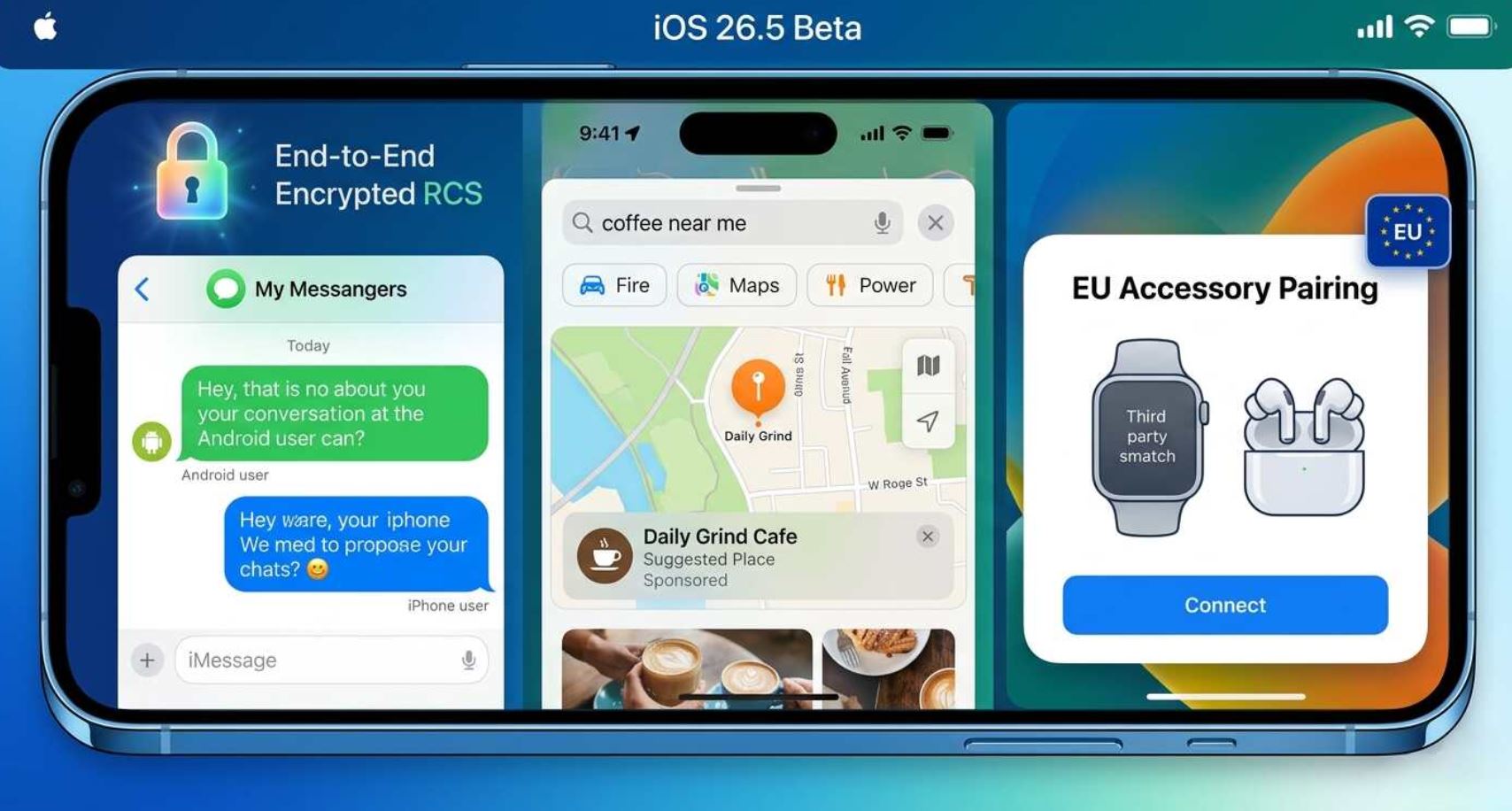 Новые функции iOS 26.5. Набор нововведений довольно скудный. Фото.