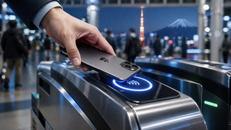 А вы знали, что японцы платят айфоном за 0,1 секунды — без Face ID и разблокировки. Фото.