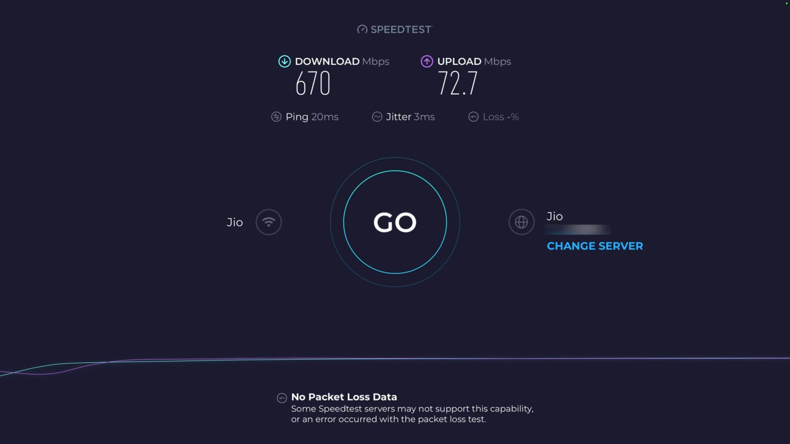 Приложения для измерения скорости интернета на Apple TV. К этому приложению на iPhone за долгие годы мы уже привыкли. Фото.