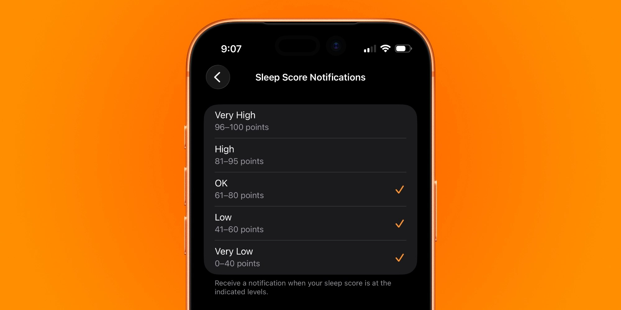 Уведомления об оценке сна в Apple Watch. Проще всего настроить оповещения на iPhone. Фото.