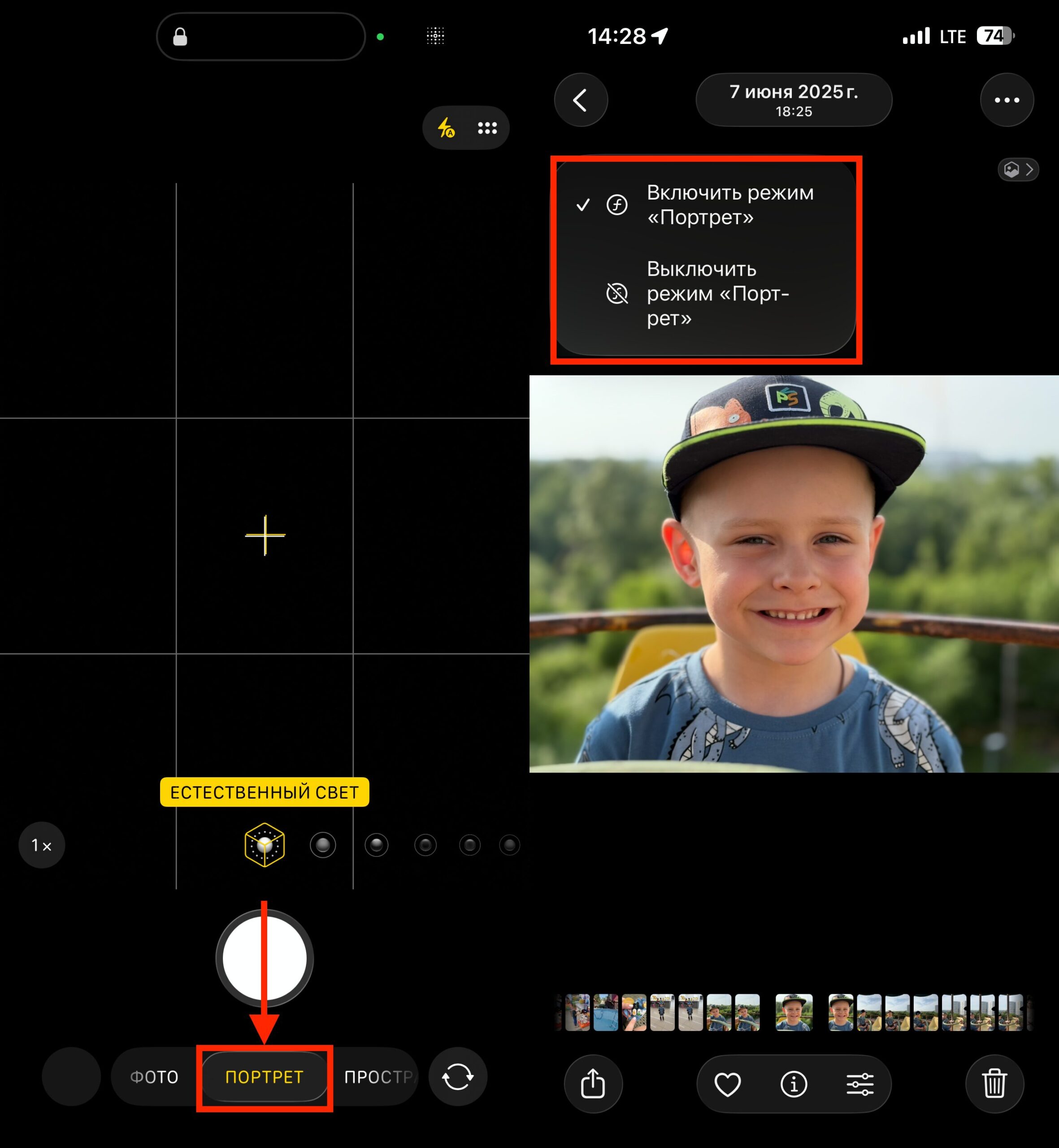 Как сделать размытый фон на iPhone. Вы можете переключиться на портрет во время съемки или после нее в галерее. Фото.