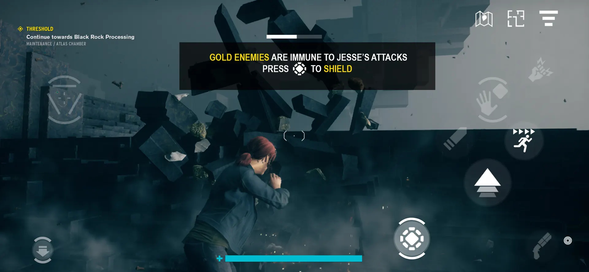 Что изменилось в мобильной версии Control. Управление адаптировано под сенсорные экраны. Фото.