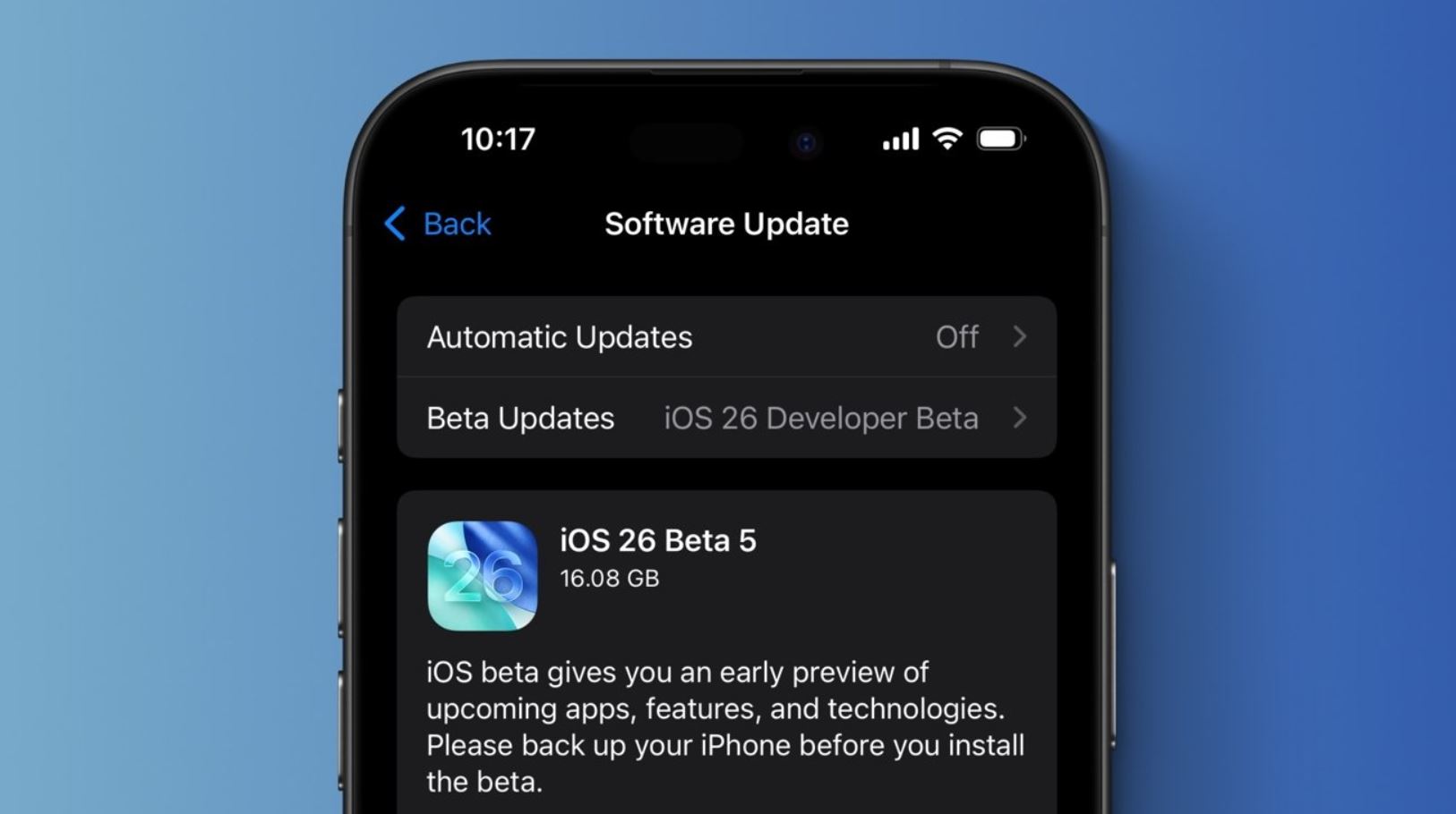 Стоит ли скачивать iOS 26.5 Public Beta 3. Бета-версии порой ведут себя непредсказуемо. Фото.