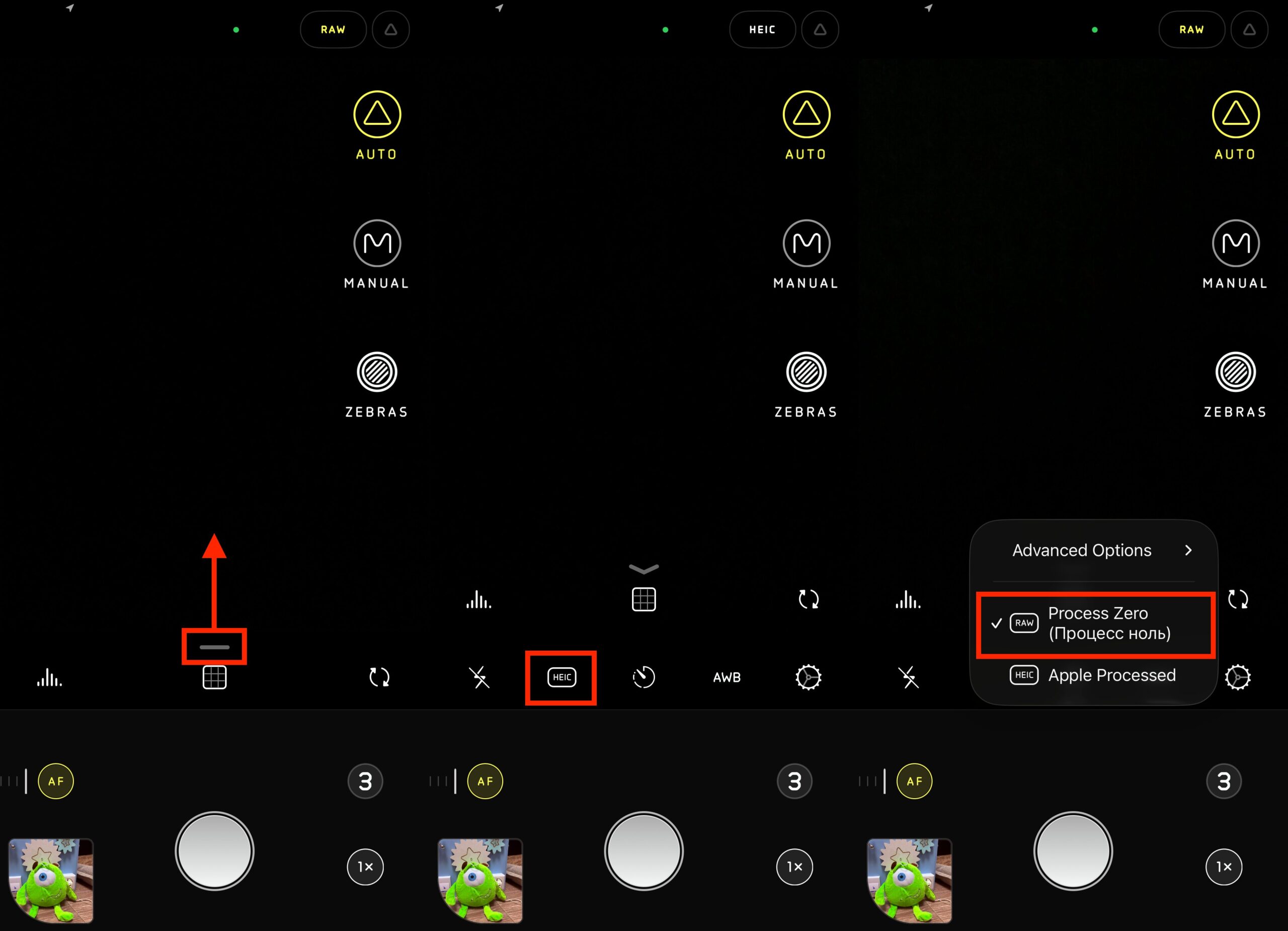 Как снимать на iPhone без обработки через Halide. Включается функция здесь. Фото.