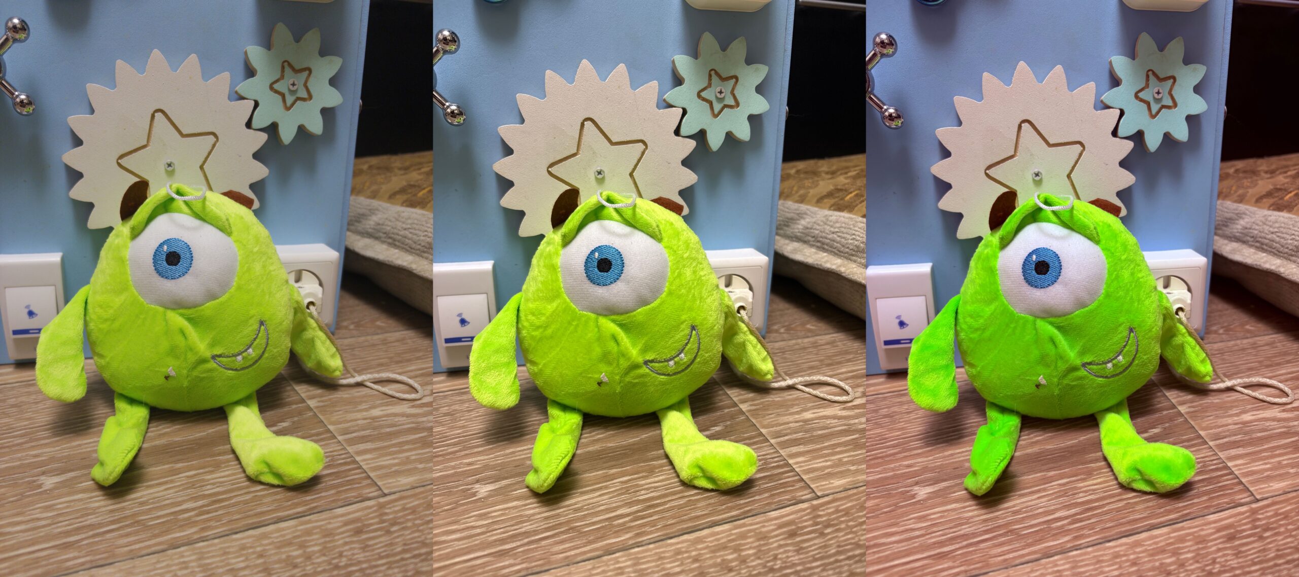 Как снимать на iPhone без обработки через Halide. Process Zero слева, стандартный снимок через Halide по центру, камера iOS 26 справа. Фото.