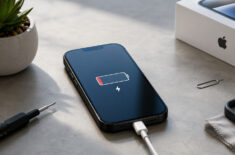 iPhone разрядился и не включается. Что делать? Фото.