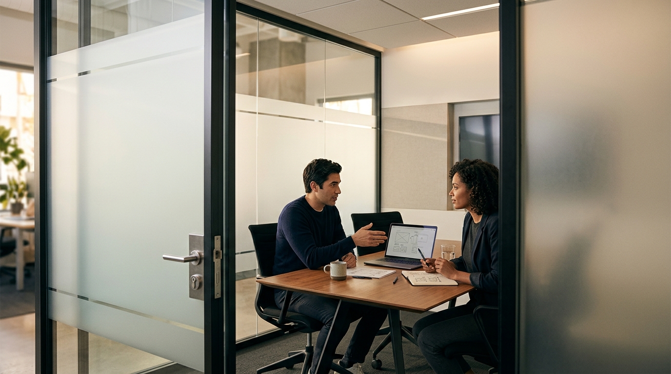 Обсуждение проекта в закрытой переговорной